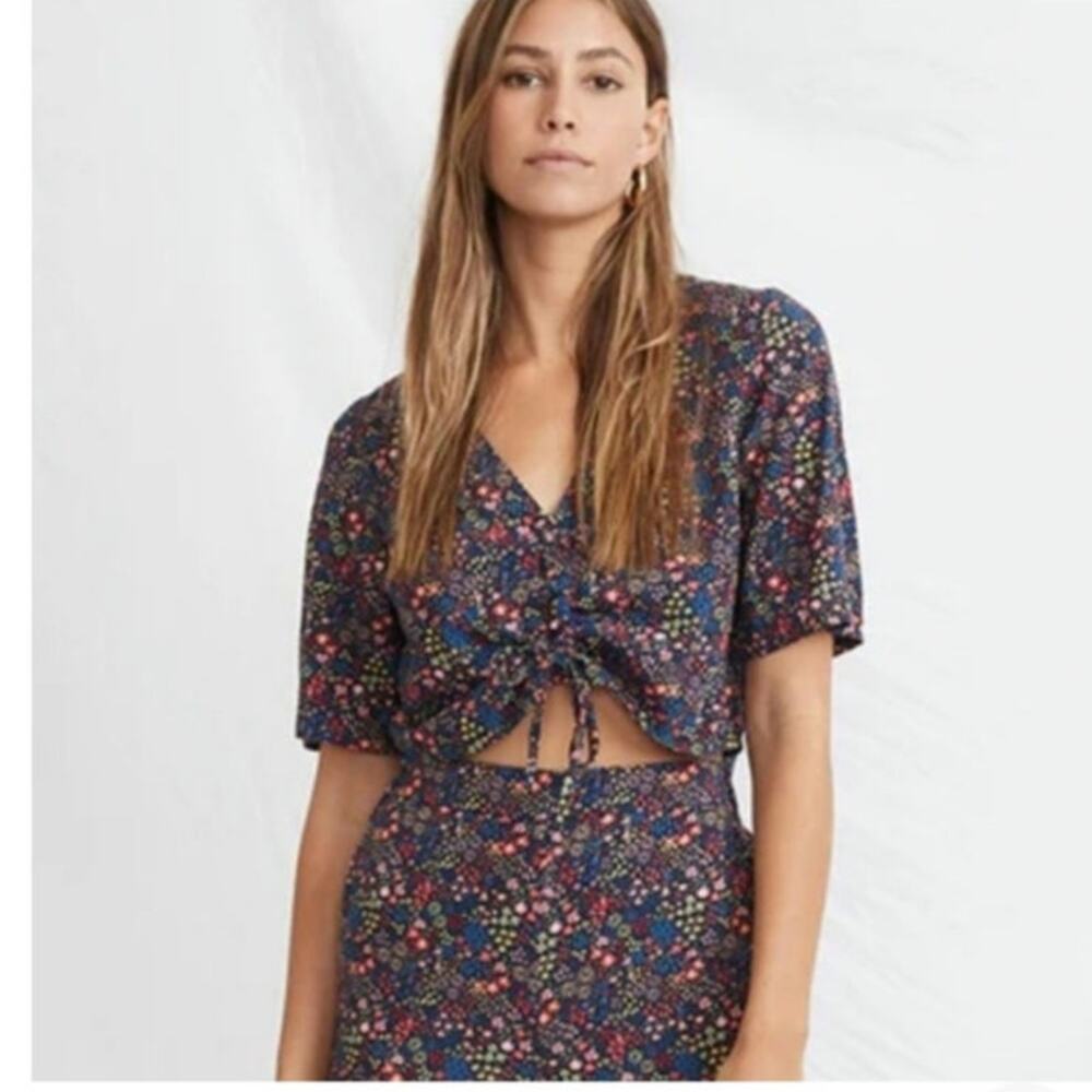 Marine Layer Bek Cinched Floral Top Size: L